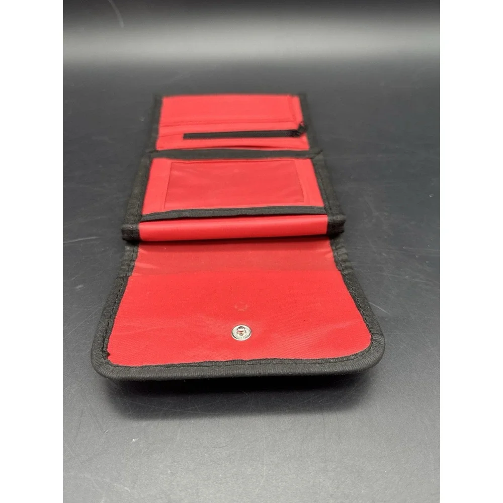FC Bayern Munich Trifold Nylon Wallet Red Black Snap Closure Soccer Germany